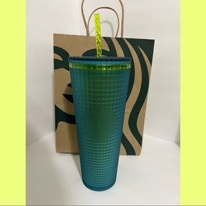 Starbucks 2022 Green Mountain Dew Jelly Grid Venti Tumbler (24oz) Collectible